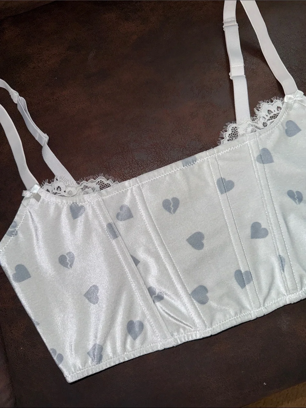 Skims - Women’s Heart - Velvet Lace Corset - NWT